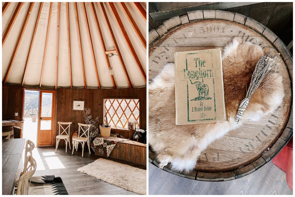 interior of the yurt at the ranch at blue sky by adrian wayment photo
