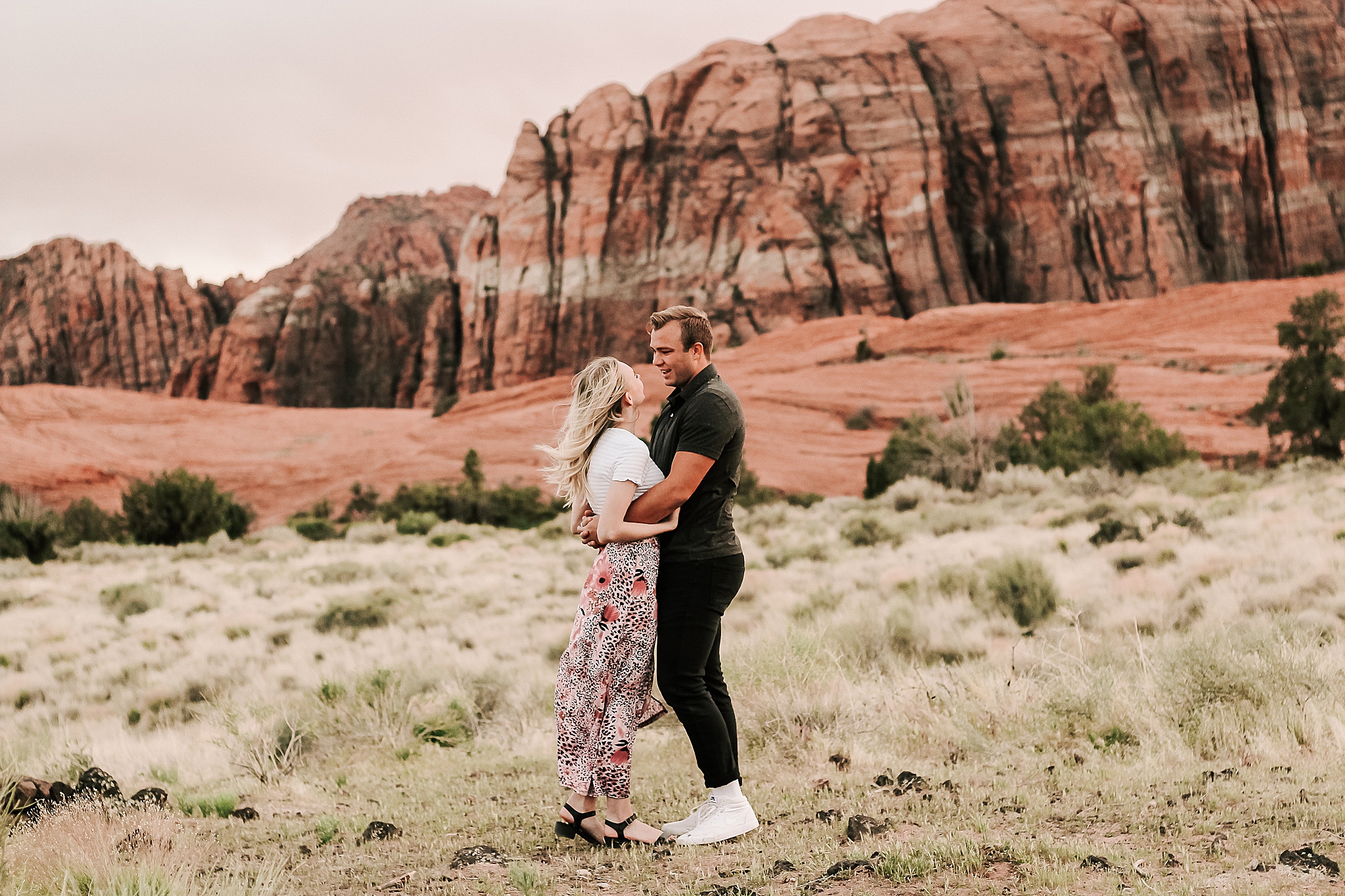 snow canyon utah engagement photos by adrian wayment photo