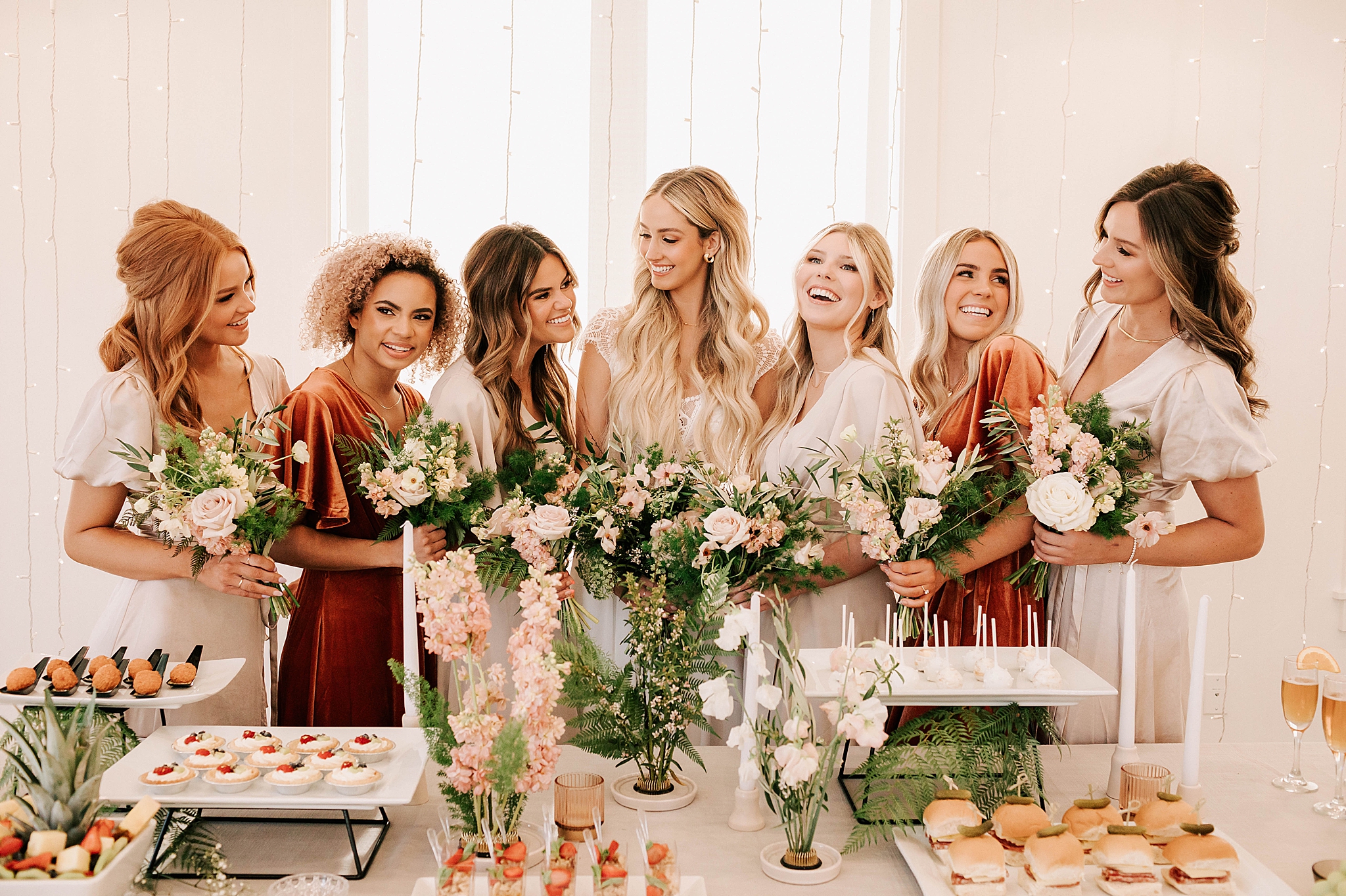 bride and bridesmaids at high west distillery wedding by adrian wayment photo