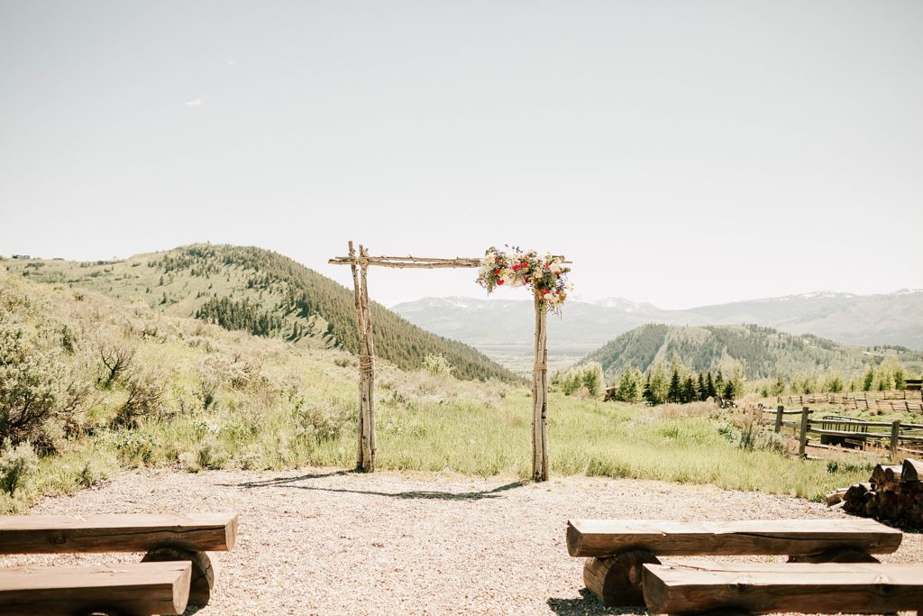 ceremony site at spring creek ranch by adrian wayment photo