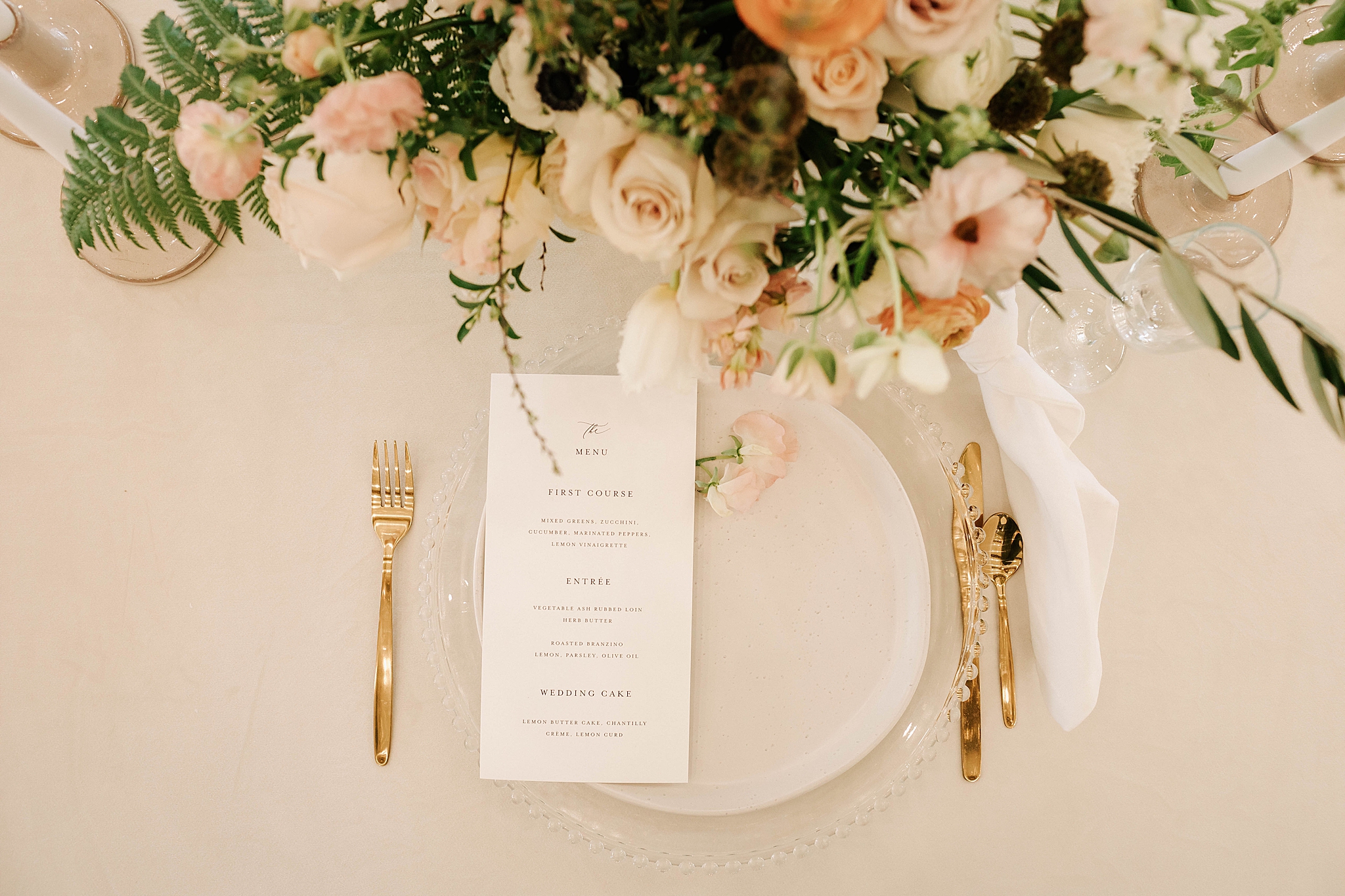 table setting at four seasons jackson hole wedding venue by adrian wayment photo
