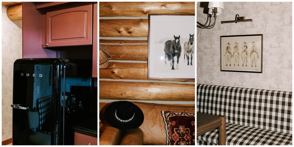 the interior of one of the teton cabins, taken by local wedding photographer adrian wayment.